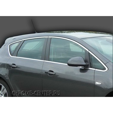 Молдинги (нерж.сталь) на стекла дверей OPEL ASTRA IV J Hatchback (2010-) бренд – Omtec (Omsaline) главное фото